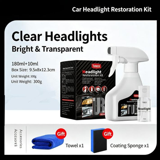 🔥HOT SALE 50% OFF! 🚗💡 Cloudy headlights? No removal needed — this restorer wipes on clear, dries fast, and blocks UV. Brighter nights, safer drives. ✨