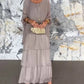 👗 50% OFF NOW! 💝 Artistic Style Loose Dress – Flowy Chiffon Maxi & Shirred Details 🌸