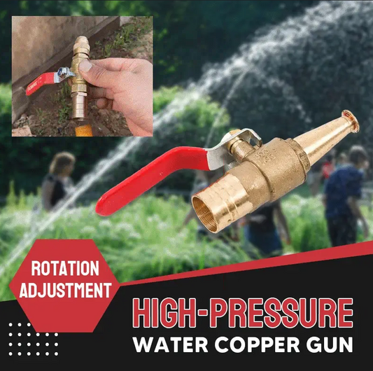 💧 50% OFF NOW! 🔫 High-Pressure Water Copper Gun – Multi-Function Nozzle, Thickened Valve & Leak-Proof 💪