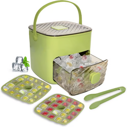 🧊 50% OFF NOW! ❄️ Portable Ice Maker with Lid & Storage Box – 48 Cubes, Easy Release & Stackable