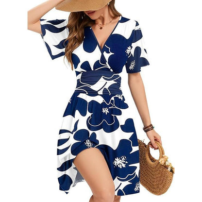 🎉 2026 Sale — Over 44,000 Sold! 💃 Ruffle Sleeve Sundress – Romantic Wrap Waist ✨