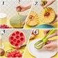 🍉 BUY 3 GET 1 FREE! ✨ 3-in-1 Fruit Tool Knife - Cutter, Slicer & Peeler in One with Ergonomic Handle for Effortless Prep 🔪🌈