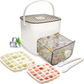 🧊 50% OFF NOW! ❄️ Portable Ice Maker with Lid & Storage Box – 48 Cubes, Easy Release & Stackable