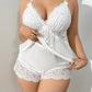 🌙 50% OFF NOW! 💤 Women's Lace Trim Camisole & Shorts Pajama Set – Soft Satin-Like Fabric, Adjustable Straps & V-Neck – Relaxing Night Essential ✨