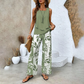🌴 50% OFF NOW!👗 Women's Trendy Print 2-Piece Outfit – Sleeveless Top & Pants – Effortless Vacation Style ✨