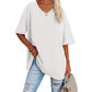 👕 50% OFF NOW! 🌿 Women's Casual V-Neck T-Shirt – Soft Cotton Blend & Flowy Hem – Breezy Everyday Essential 🍃