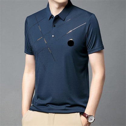 ❄️ 50% OFF NOW!💧 Men's Ice Silk Stretch Shirt – Waterproof, Quick-Dry & Eco-Friendly – Cool Breathable Tech Fabric Shirt 🌿