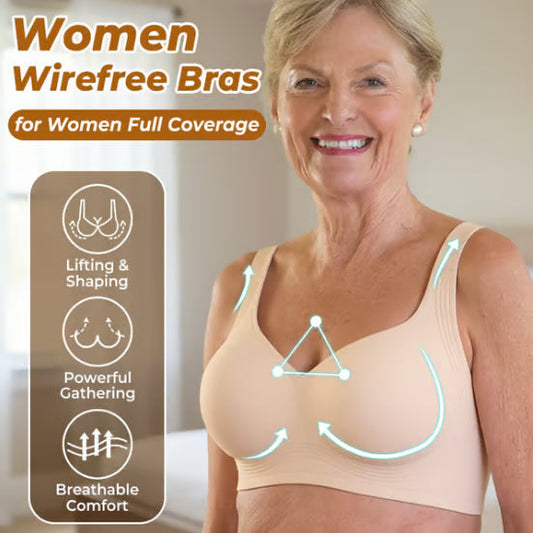 👙 50% OFF NOW! ✨ Women's Seamless Wireless Bra – Full Coverage, Comfortable & Invisible Under Clothes 🎀