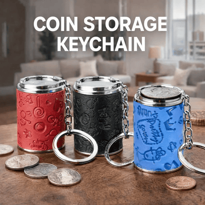🔥 LIMITED-TIME 50% OFF 🔑 2-in-1 Mini Coin Storage Keychain — Fits 21 Quarters, Fidget Stress Relief