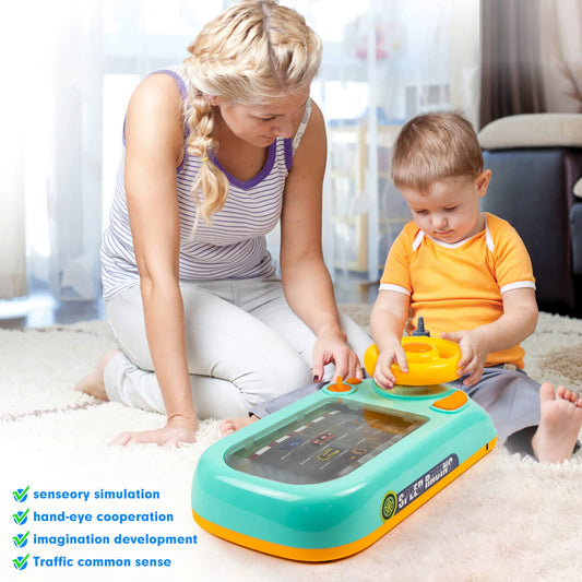 🎅🎁 50% OFF NOW ⏳ New Driving Steering Wheel Toy – Realistic Lights & Sounds, Easy to Attach 🚗✨📦