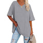 👕 50% OFF NOW! 🌿 Women's Casual V-Neck T-Shirt – Soft Cotton Blend & Flowy Hem – Breezy Everyday Essential 🍃