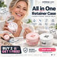 🦷 LIMITED-TIME 50% OFF 🧳 All-in-One Retainer Storage Case — Soaking Compartment, Built-in Mirror & Cleaning Tools