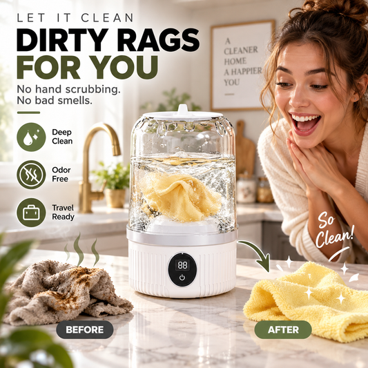 👕 LIMITED-TIME 55% OFF ✨ Mini Portable Washing Machine — 3000mAh, 15 Washes, Type-C Rechargeable