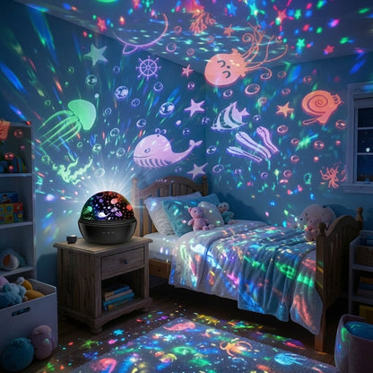 🎉 2026 Sale — Over 45,000 Sold! 🌌 2-in-1 Rotating Star Projector – Ocean Dreams & Galaxy Nights ✨