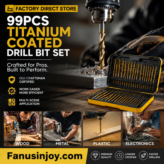 🔥 2026 Sale — Over 29,000 Sold! ⚙️ 99-Piece Titanium Drill Bit Set – Sharper, Faster, Longer ✨