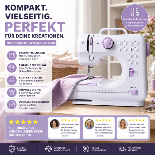 🎉 2026 Sale — Over 24,000 Sold! 🧵 Mini Sewing Machine – 12 Stitches for Repairs & DIY – Compact, Durable & Beginner-Friendly! ✨