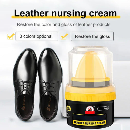👞 BUY 1 GET 1 FREE! ✨ LEATHER REPAIR CREAM - Restores Color & Repairs Scratches, All-in-One Polish for Shoes, Bags & Furniture with Easy Applicator 🧽✨