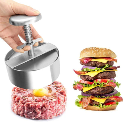 🍔 50% OFF HOT SALE! Manual Meat Press for Burger Patties – 304 Stainless Steel, Dishwasher Safe & Non-Stick ✨