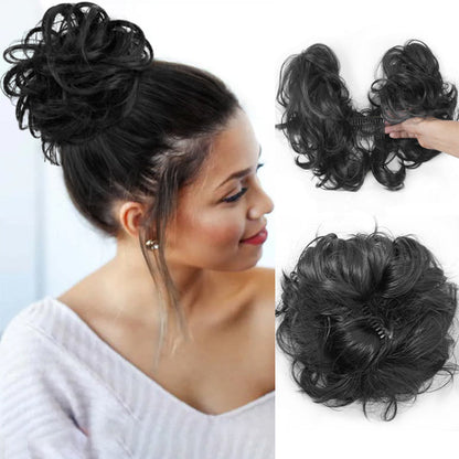 🎉 Limited-Time Offer! 💇 Clip-In Messy Bun Hair Piece – Side Comb for a Secure Hold, Heat-Resistant Fiber, 8 Shades, Lightweight Volume ✨