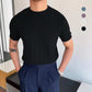 👕 50% OFF NOW! 🌀 Men's Crew Neck Knit Short Sleeve Sweater – Twist Pattern, Premium Soft Material & Versatile Style ✨