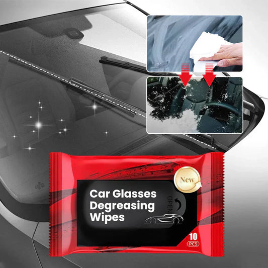 🚗 BUY 2 GET 3! ✨ Car Glass Oil Film Remover Wipes - Instantly Eliminates Grease & Residue for Crystal Clear Visibility 🌟🧼
