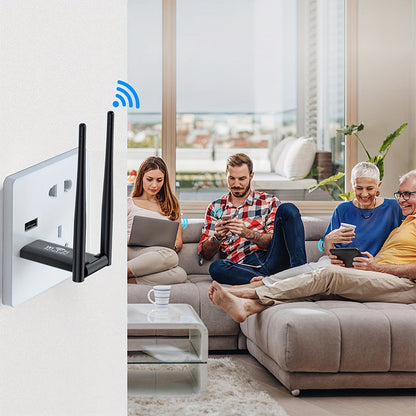 📶 BUY 2 GET 1 FREE! ✨ USB WiFi Booster - Dual Antenna Technology for Enhanced Home/Office Network Coverage with Easy Setup 🏠🚀
