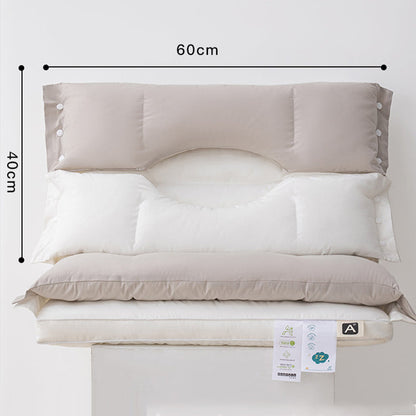 🛏️ LIMITED-TIME 50% OFF ☁️ Dual-Zone Neck Support Pillow — Cervical Rod Design, Soft & Hard Sides