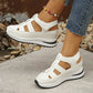 👡 50% OFF NOW!✨ Hollow Out Sneaker Sandals – Air Cushion & Thick Sole – Adjustable & Closed Toe – Sporty Casual Footwear 👟