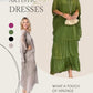 👗 50% OFF NOW! 💝 Artistic Style Loose Dress – Flowy Chiffon Maxi & Shirred Details 🌸