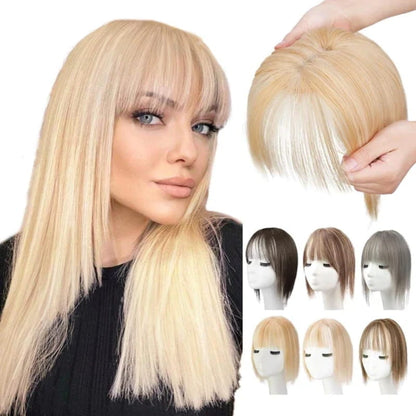 💇‍♀️ 50% OFF FLASH SALE! ✨ Natural Hair Toppers with Bangs for Women - Realistic Hair Integration with Invisible Clips for Instant Volume 🌸💫