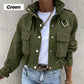 🧥 50% OFF NOW! 💨 Stand Collar Snap Button Drawstring Pocket Jacket – Lightweight, Adjustable & Practical 🎒