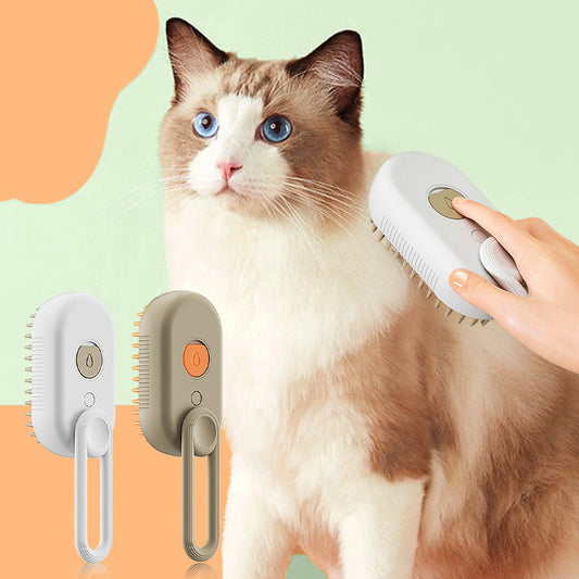 🐾 50% OFF NOW!💦 Multi-Function Pet Spray Massage Comb – 3-in-1 Grooming & No-Fly Hair – Ultimate Pet SPA ✨