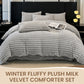 🛏️ 50% OFF NOW! ✨ Winter Fluffy Plush Milk Velvet Comforter Set - Ultra-Soft Thermal Design with Modern Embroidery for Cozy Bedding 🏠❄️
