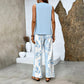 🌴 50% OFF NOW!👗 Women's Trendy Print 2-Piece Outfit – Sleeveless Top & Pants – Effortless Vacation Style ✨