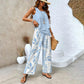 🌴 50% OFF NOW!👗 Women's Trendy Print 2-Piece Outfit – Sleeveless Top & Pants – Effortless Vacation Style ✨
