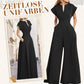 👗 50% OFF NOW! ✨ Women's V-Neck Short Sleeve Wide-Leg Jumpsuit – Flowy & Elegant – Pockets & Solid Color 🌿