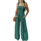 ✨ 50% OFF NOW! 🌼 Women’s Floral Sleeveless Jumpsuit – Smocked Bust & Wide-Leg Summer Chic 👒🏖️