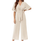 👗 50% OFF NOW!✨ Women's Elegant V-Neck Wide Leg Jumpsuit – Waist Tie & Flattering Fit – All-Day Chic 💃