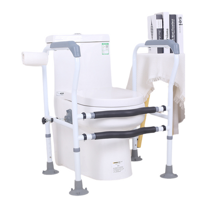 🔥HOT SALE 50% OFF! 🚽🛡️ Getting up and down shouldn't be a struggle — these toilet safety rails give seniors the support they need. Tool-free installation, anti-slip suction cups, and built-in paper holder. 🏠