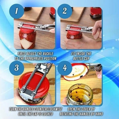 🥫✨ Limited-Time 50% OFF! Adjustable Jar & Bottle Opener — Toothed Grip, Up to 10 cm 🔧