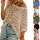 👚50% OFF NOW! ✨ Women's Mesh Knit Top – Cloud-Soft, Seductive Details & Perfect Cover-Up