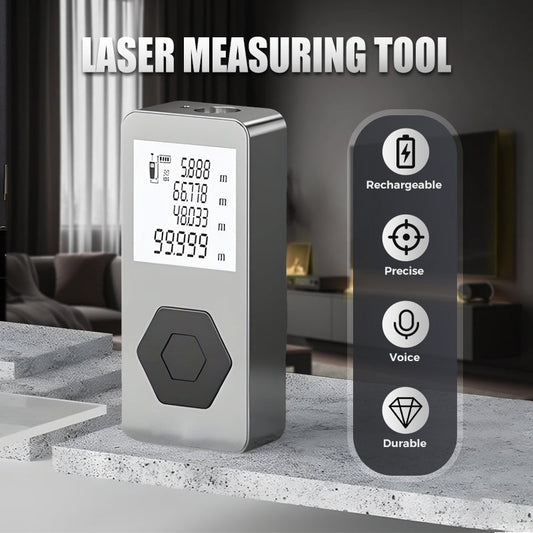📏 60% OFF NOW! ✨ Rechargeable Laser Measuring Tool - 131ft Range with Area/Volume Calculation, Portable for Construction/Home Use 🏗️📦