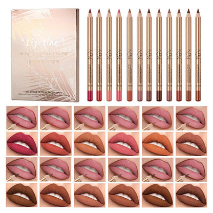 💄 50% OFF NOW! 💋 12-Color Smudge-Proof Lip Liner Set – Long-Lasting & Waterproof – Matte Finish & Easy Glide – Perfect Contour for Any Look 💖