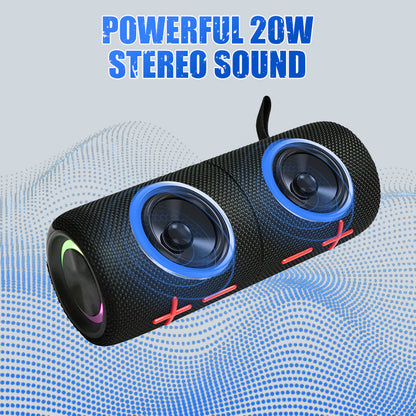 🎵 60% OFF CHRISTMAS SALE! ✨ 2-in-1 Magnetic Splittable Bluetooth Speaker - 360° Stereo Sound with IPX7 Waterproof for Indoor/Outdoor Use 🎧🌐