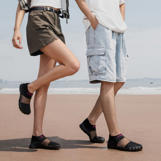 🏖️ 50% OFF NOW! 👟 Breathable Anti-Slip Outdoor Beach Shoes – Mesh + Knit Upper, Slip-On & Anti-Slip Sole 🌊