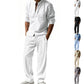 👔 50% OFF NOW! 🌿 Men's Casual Breathable Shirt and Pants Set – Linen Blend & Relaxed Fit – Functional Design & Solid Colors 🚶‍♂️