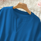 👕 60% OFF NOW! 🌸 Fashion Loose Short Sleeve Top – Notched V-Neck, Asymmetrical Hem & Lightweight Fabric (5 Colors, S–2XL) ✨