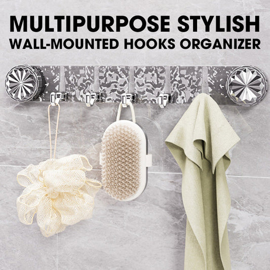 🪝 BUY 2 GET 1 FREE! 🛠️ Stylish Wall Hook Organizer – Space Saving, Rust Proof & Easy Install ✨