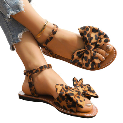 🎀 50% OFF NOW! 👡 Soft Sole Outwear Casual Flat Beach Sandals – Bow Detail & Ultra-Comfort ☀️