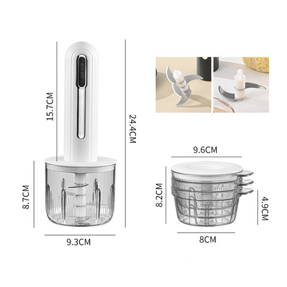 🥩 LIMITED TIME 50% OFF! ✨ Home Use Wireless Electric Meat Grinder - 2L Capacity with 3 Grinding Plates & USB Charging for Fresh Minced Meat 🔌🍖